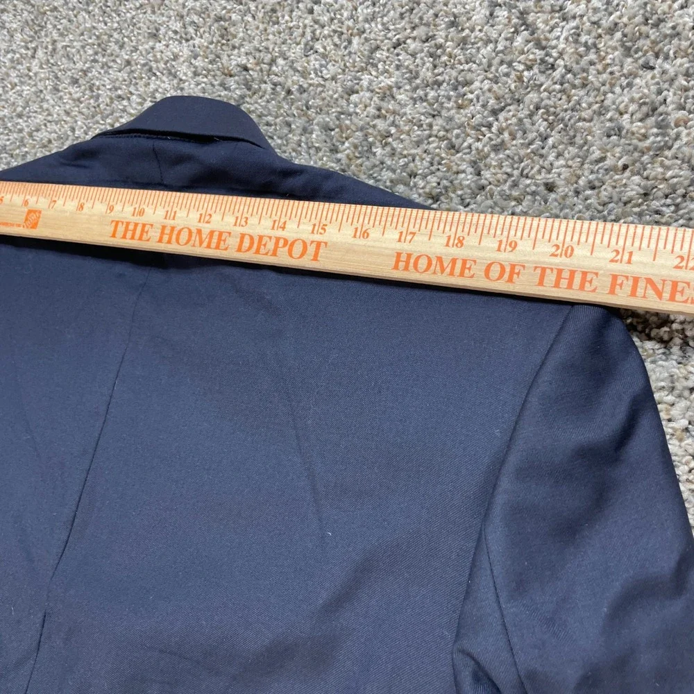 Lauren‎ Ralph Lauren Blazer 44R Navy Blue 100% Wool Gold Buttons Sport Coat - Picture 9 of 10